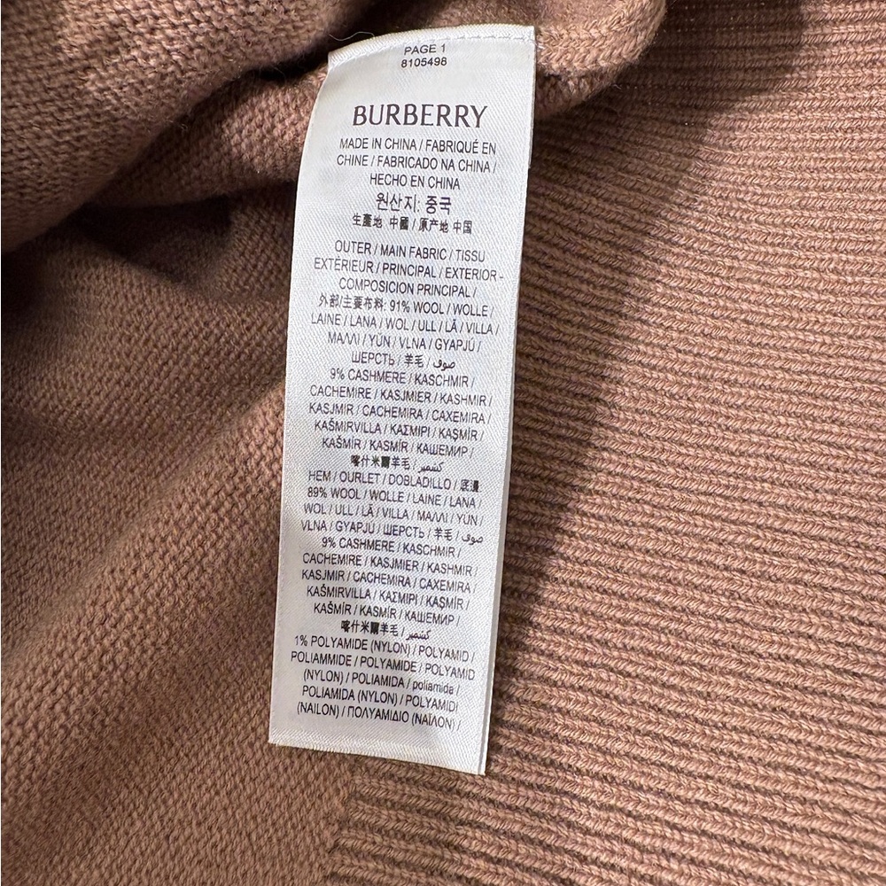 Burberry Icon Stripe Cashmere Sweater Brown Medium - Picture 7 of 7